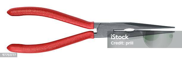 Red Handled Flat Pliers Stock Photo - Download Image Now - Alloy, Clean, Color Image