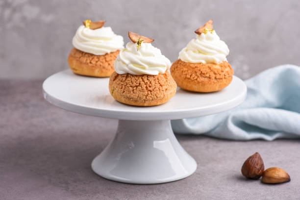 istock Choux with chestnut filling and chantilly cream 977519890