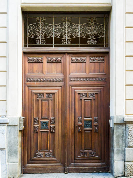 istock Antique wooden door. 977541202