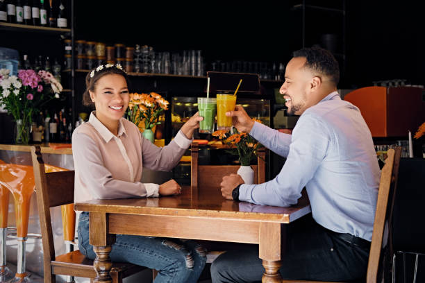 istock A man and a woman in a cafe. 977552784