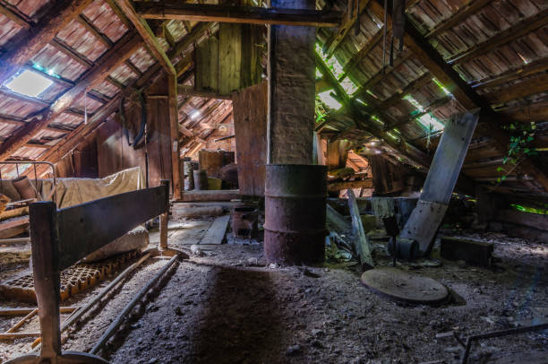 istock wooden loft in house 977590870