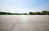 An empty floor in a city park
