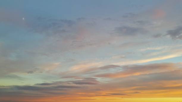 istock Dramatic sunset or sunrise sky with clouds. Natural background. 977592576