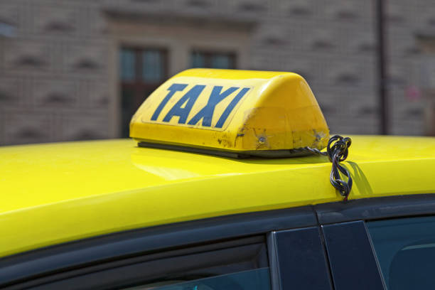 istock Taxi sign from Prague 977597884