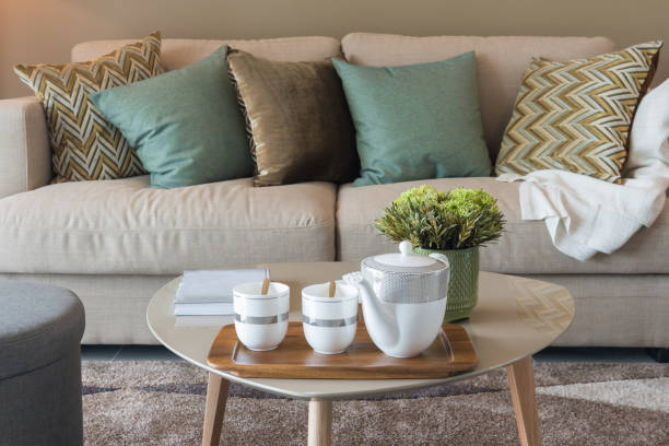 istock cozy living room with set of tea cup 977602256