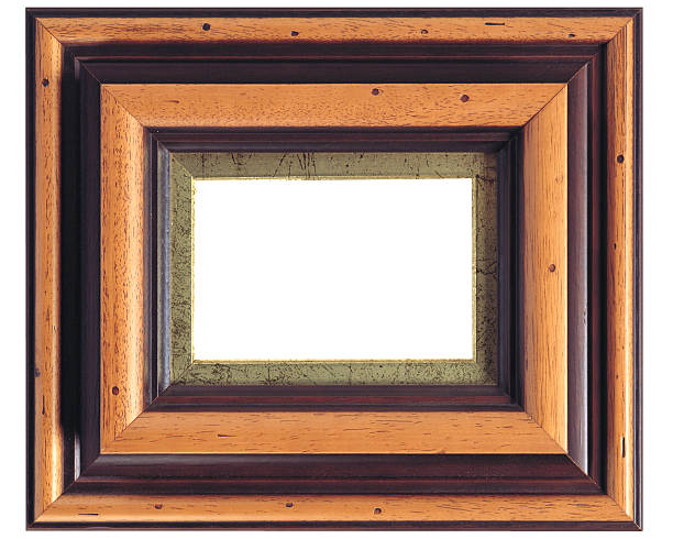 wooden pitcure frame stock photo