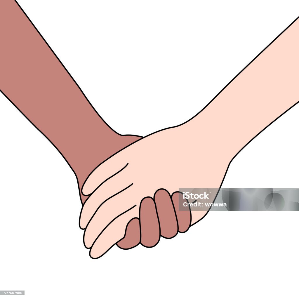 손을 잡고 커플입니다 손으로 그린된 스타일 손 잡기에 대한 스톡 벡터 아트 및 기타 이미지 - 손 잡기, 2명, 커플 - Istock