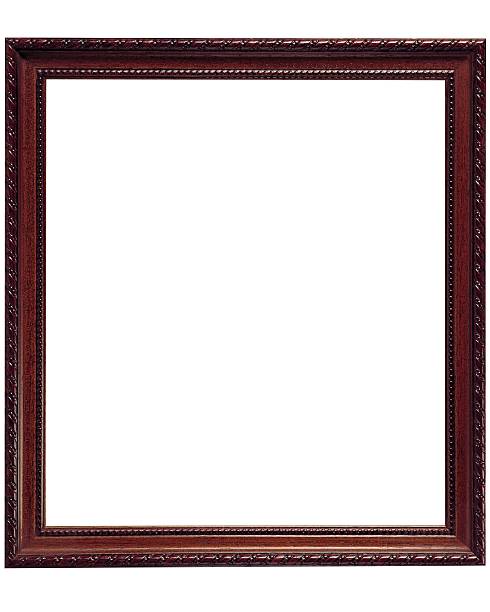 Slim Wooden Frame stock photo