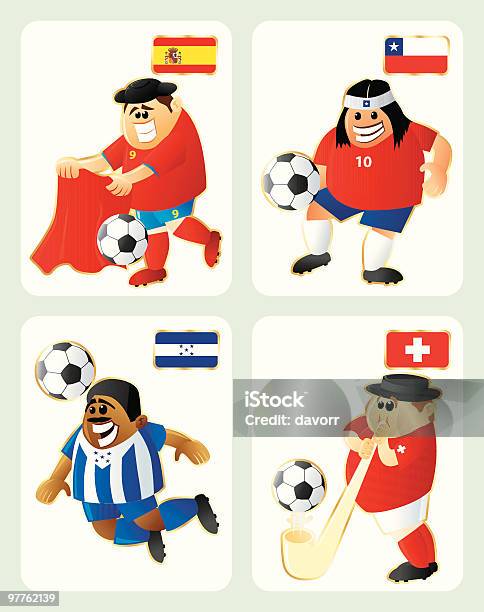 Ilustración de Copa Del Mundo De Fútbol De Grupo H y más Vectores Libres de Derechos de Alegre - Alegre, Azul, Bandera