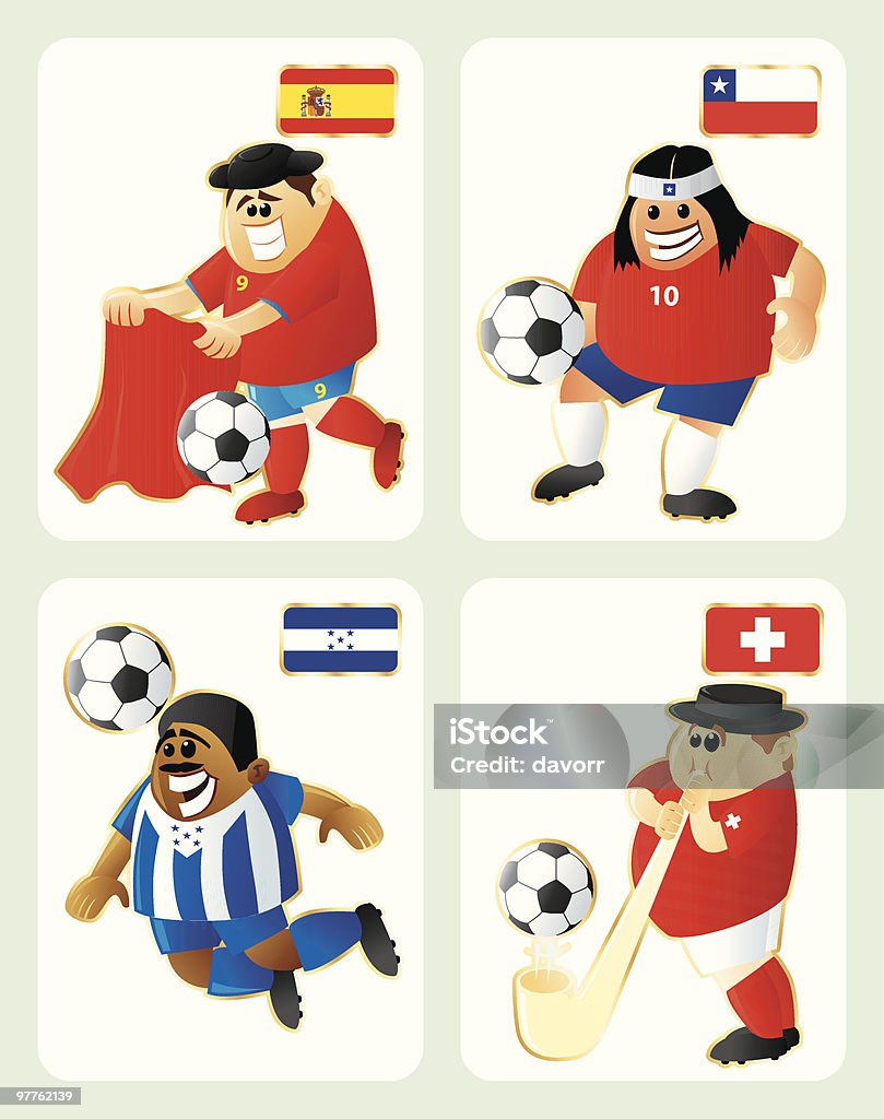 サッカーワールドカップのグループ設定されます。 - イラストレーションのロイヤリティフリーベクトルアート