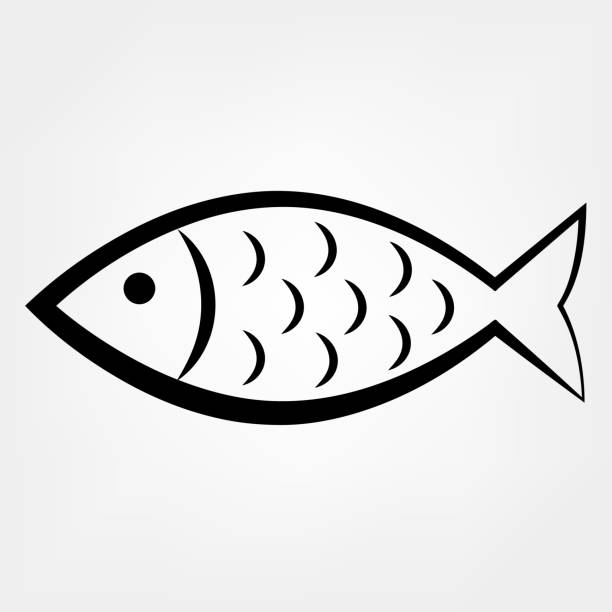 wektor ryb - płastuga stock illustrations