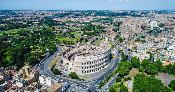 Ruins of Roman Forum in Rome, Italy