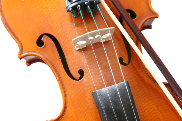 istock close-up of violin on white ground, 977638362