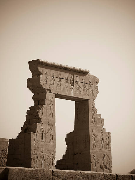 istock Door of Dendera Hathor temple 97763907