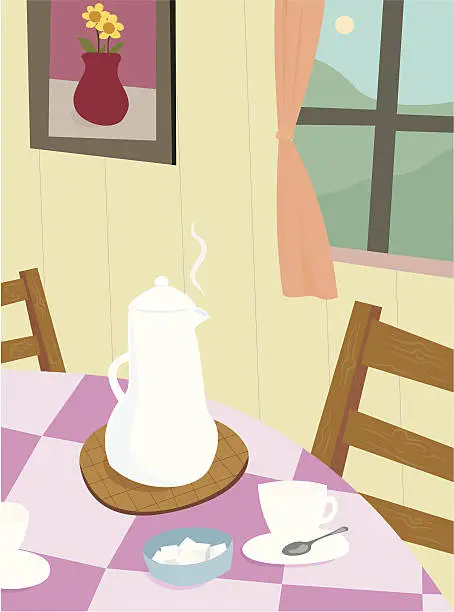 Vector illustration of Country Cottage Interior