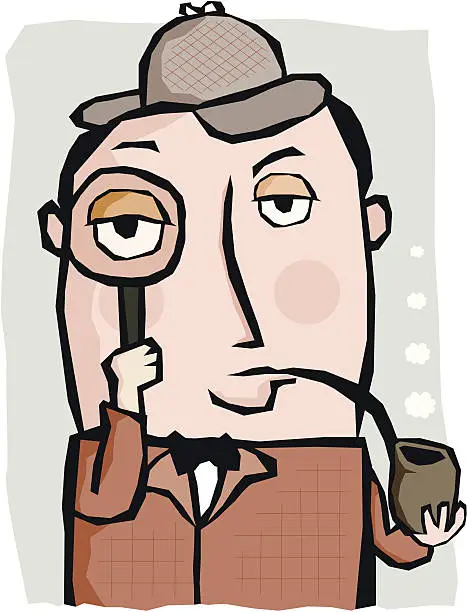 Vector illustration of Sherlock Holmes