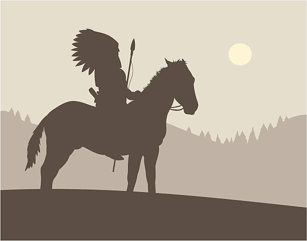 ilustrações, clipart, desenhos animados e ícones de nativos americanos chefe - cherokee