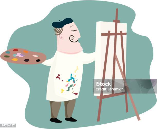 Flamboyant Artist Stock Illustration - Download Image Now - Painter - Artist, Painting - Activity, Painting - Art Product