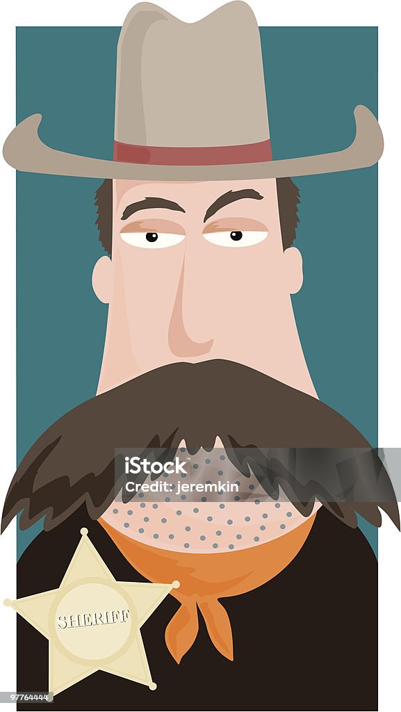 Western Sheriff - arte vectorial de Adulto libre de derechos