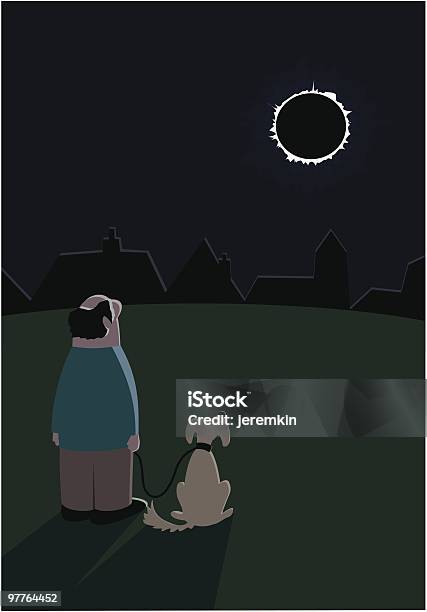 Sonnenfinsternis Vogelbeobachter Stock Vektor Art und mehr Bilder von Verfinsterung - Verfinsterung, Illustration, Halten