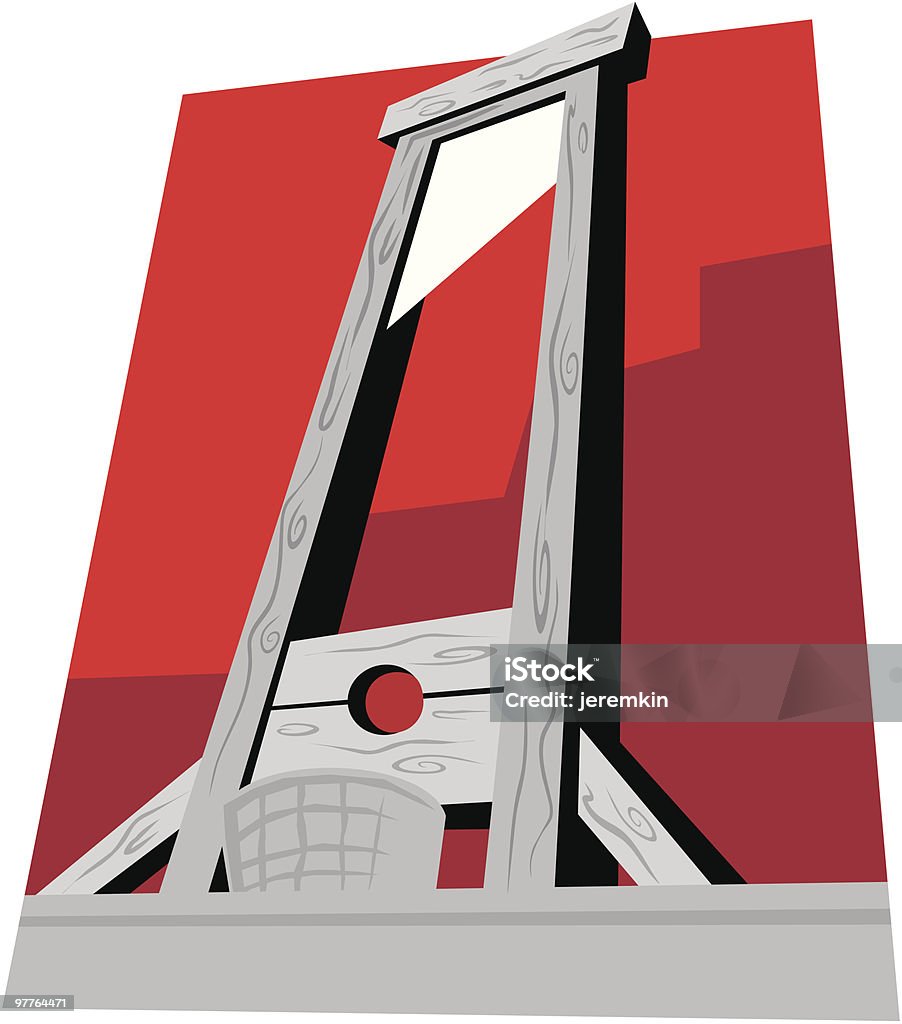 Guillotine A simple & stark representaion of the infamous French execution impliment. Guillotine stock vector