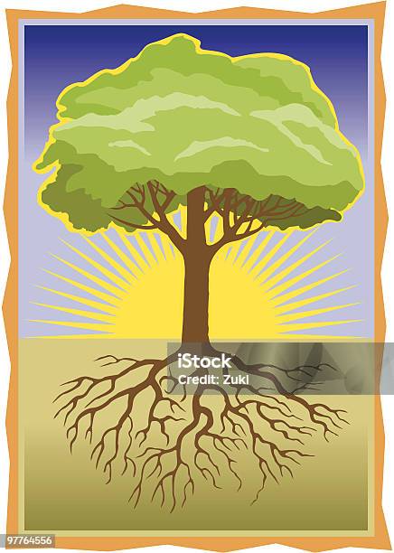 Дерево — стоковая векторная графика и другие изображения на тему Дерево - Дерево, Корень, Происхождение