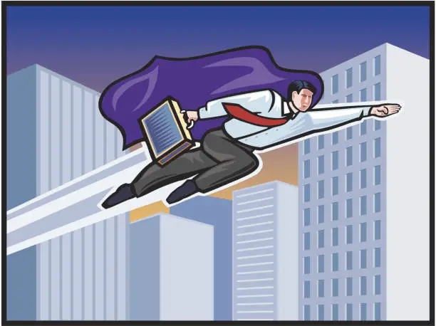 Vector illustration of Business Hero