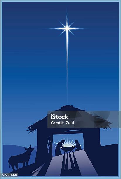 Nativity - Arte vetorial de stock e mais imagens de Estrela da Morávia - Estrela da Morávia, Jesus Cristo, Presépio