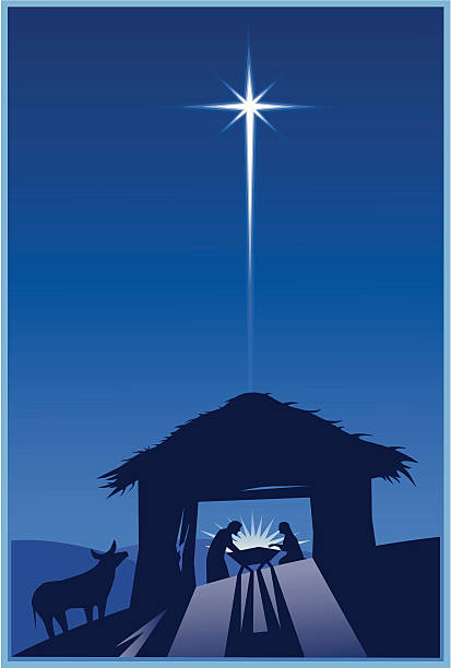 Nativity Vector of nativity scene. Very simple illustration with few elements and very easy to edit. jesus christ birth stock illustrations