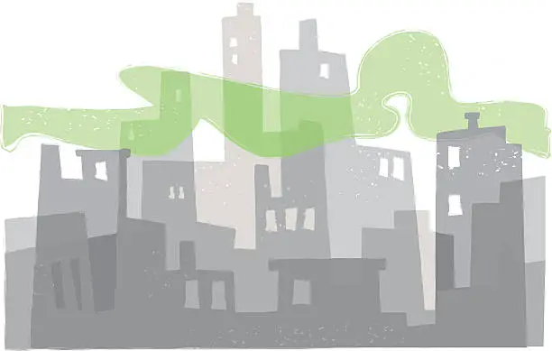 Vector illustration of City Smog