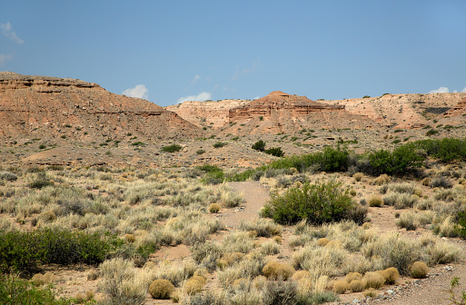 Sandstone mountain landscape in central New Mexico near Socorro.