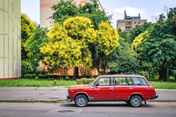 Vintage red car detail