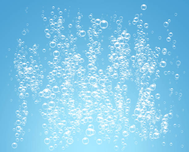Bubbles under water on blue background vector illustration Bubbles under water on blue background vector illustration carbonated stock illustrations