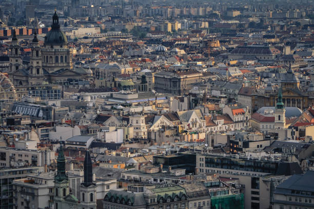 istock Budapest from above at morning sunlight 977701646