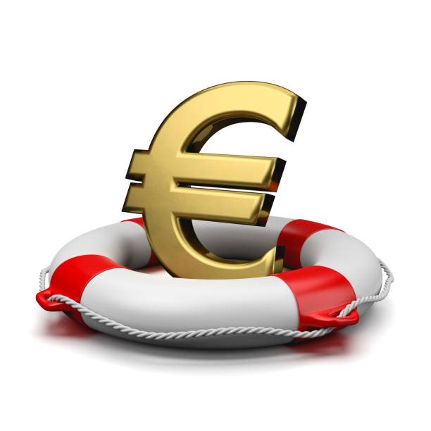 istock Euro Sign on a Lifebuoy 977702208