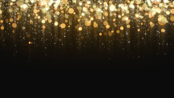 ゴールドのグリッター背景 - 正月　背景 ストックフォトと画像