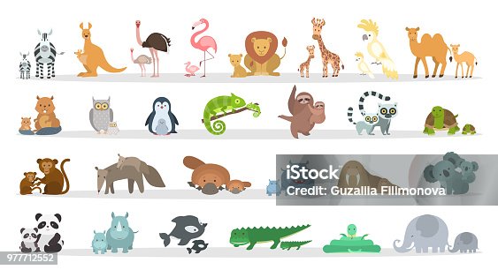 17,648 Animal Family Illustrations & Clip Art - iStock | Cute animal  family, Animal family illustration, Funny animal family