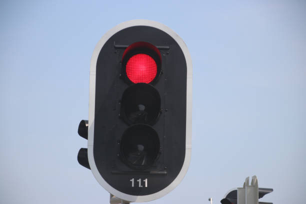 istock Red traffic light on a crossing in the netherlands 977721010