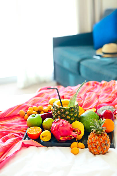 istock Exotic fruits on the tray 977721854