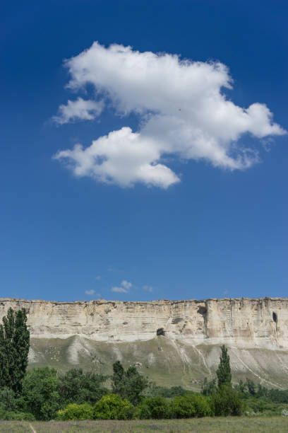 istock Landscape overlooking the white rock in the Crimea 977729862