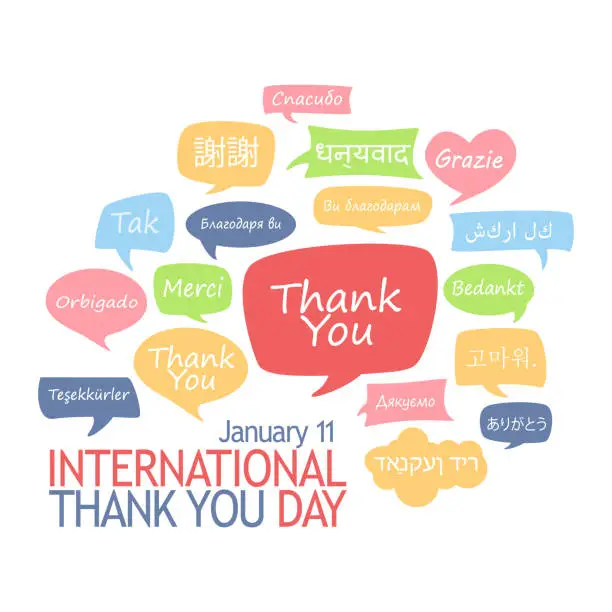 Vector illustration of International Thank You Day.