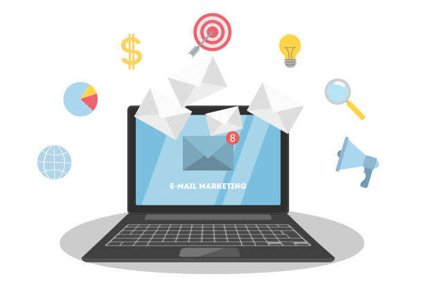 business e-mail-marketing. - mailbox mail us mail letter stock-grafiken, -clipart, -cartoons und -symbole
