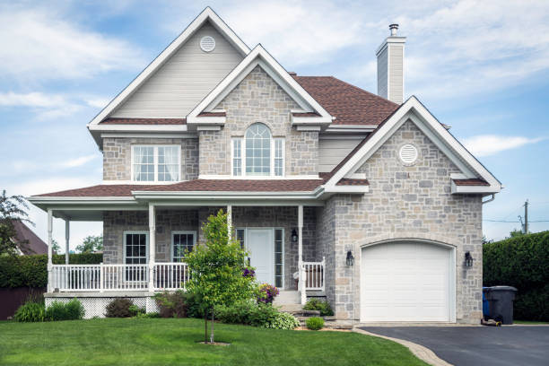 Luxurious property located in Le Fontainebleau, Blainville neighbourhood, a rich suburb of Montreal on a sunny day of summer.