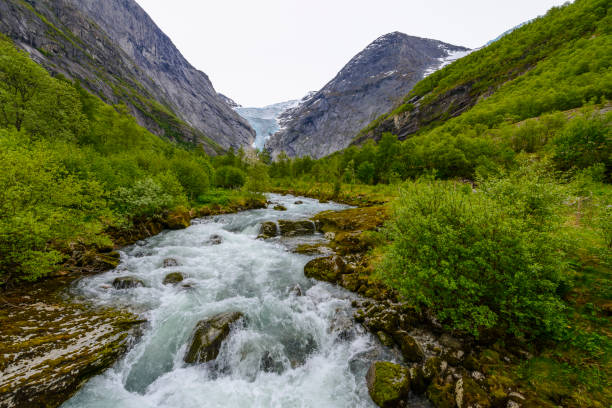istock Glacier Briksdal in national park, Norway 977789240