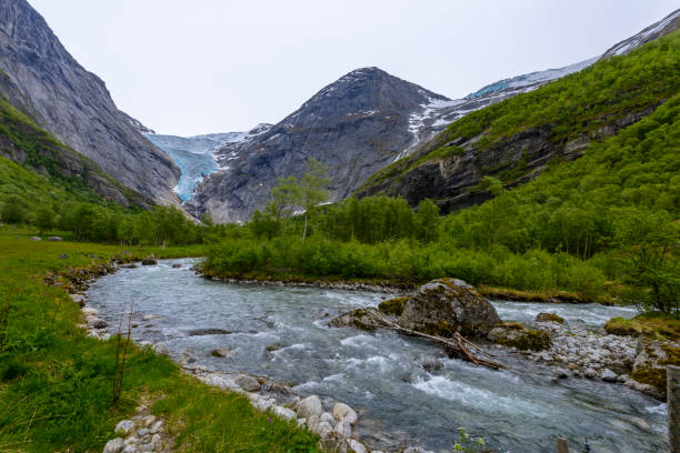 istock Glacier Briksdal in national park, Norway 977807136