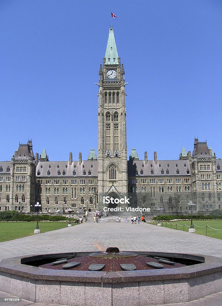 O Parlamento do Canadá com Heroes'Chama - Royalty-free Amor à Primeira Vista Foto de stock