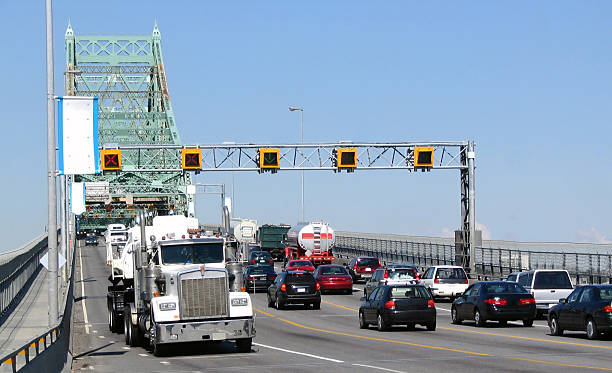 istock Traffic on Jacques Cartier Bridge near Montreal 97781331