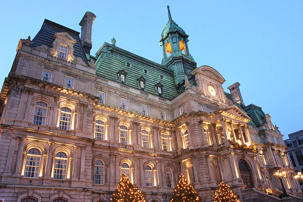 istock City Hall of Montreal in evening 97781342