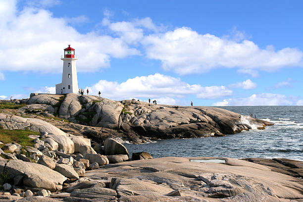 peggy's cove) 등대 아름다움, 노바스코시아, 캐나다 - business travel travel sky sea 뉴스 사진 이미지