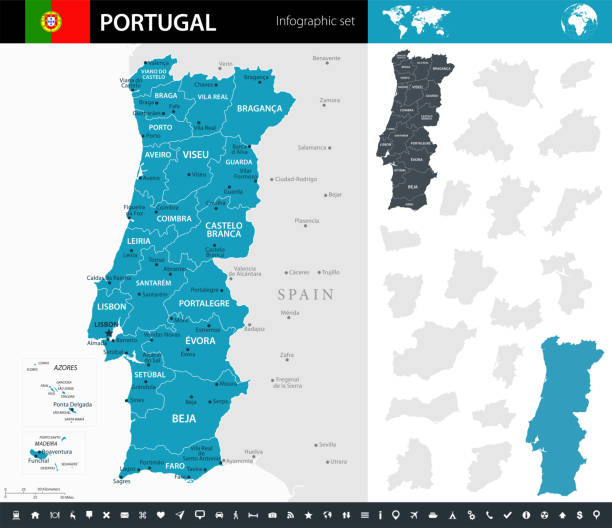 ilustrações de stock, clip art, desenhos animados e ícones de 09 - portugal - murena infographic short 10 - almada